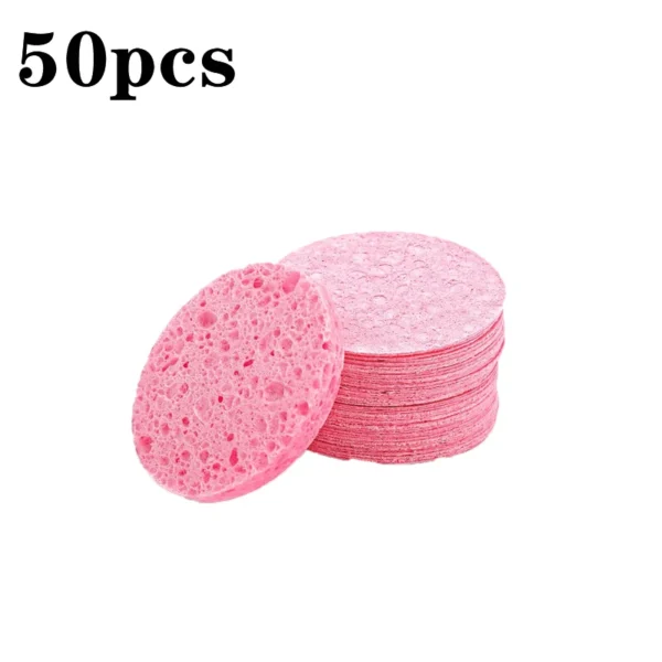 50-1000PCS Compress Face Wash Puff Natural Wood Pulp Sponge Face Wash Puff Foaming Face Puff Cosmetic Puff Face Cleansing Sponge