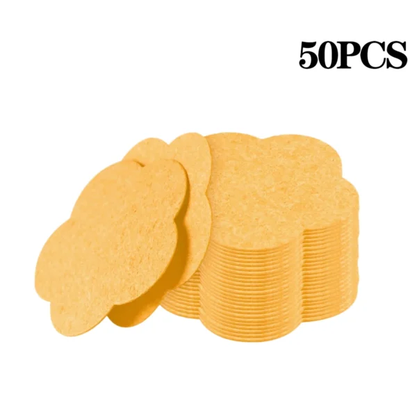 50PCS Compressed Face Wash Puff Natural Wood Pulp Sponge Foaming Face Puff Cosmetic Puff Face Cleansing Sponge