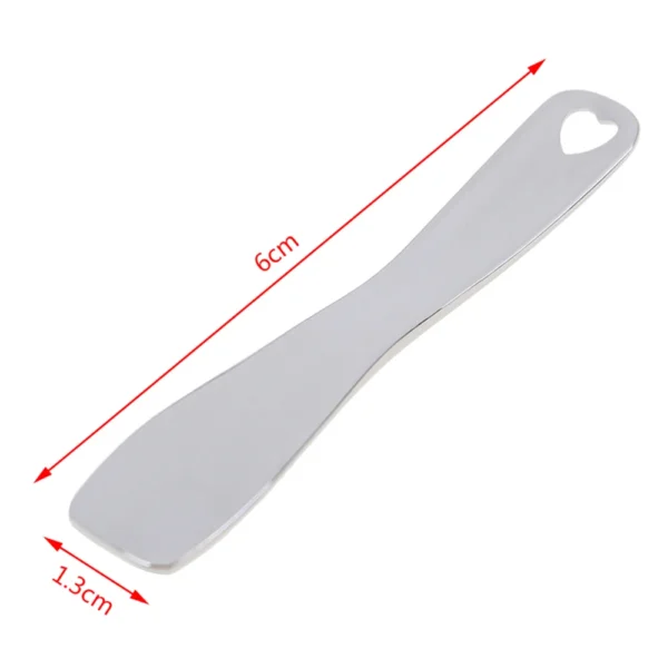 Metal Zinc Reusable Face Gold Silver Body Makeup Mask Cream Spoon Cosmetic Spoons Cosmetic Spatula Curved Scoop