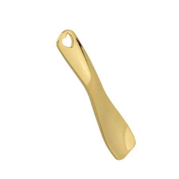 Metal Zinc Reusable Face Gold Silver Body Makeup Mask Cream Spoon Cosmetic Spoons Cosmetic Spatula Curved Scoop