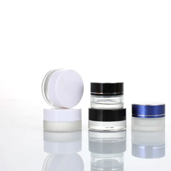 100pcs 5g Glass Cosmetic Jar Face Cream Bottles Portable Travel Face Cream Cosmetic Container Accessories