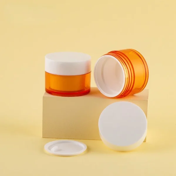30g Amber Brown Glass Cosmetic Jar Face Cream Bottles Portable Travel Face Cream Cosmetic Container Accessories