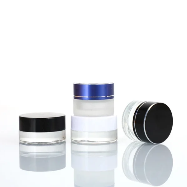 100pcs 5g Glass Cosmetic Jar Face Cream Bottles Portable Travel Face Cream Cosmetic Container Accessories