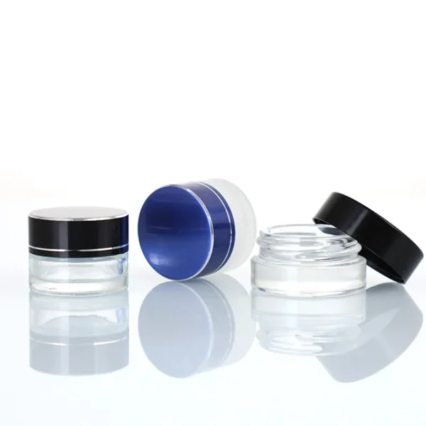 100pcs 5g Glass Cosmetic Jar Face Cream Bottles Portable Travel Face Cream Cosmetic Container Accessories