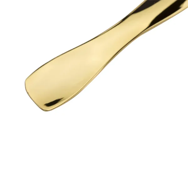 Metal Zinc Reusable Face Gold Silver Body Makeup Mask Cream Spoon Cosmetic Spoons Cosmetic Spatula Curved Scoop