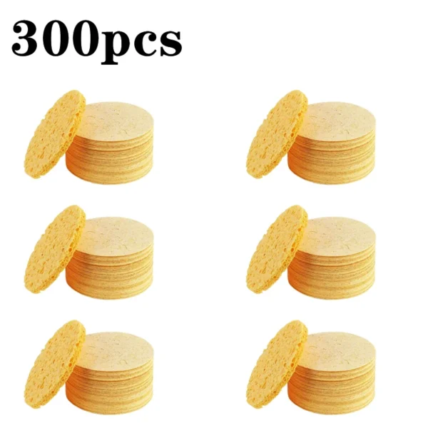 50-1000PCS Compress Face Wash Puff Natural Wood Pulp Sponge Face Wash Puff Foaming Face Puff Cosmetic Puff Face Cleansing Sponge
