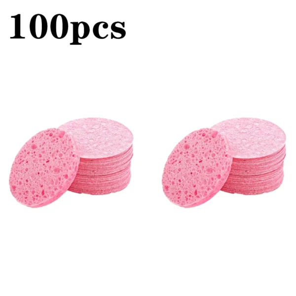 50-1000PCS Compress Face Wash Puff Natural Wood Pulp Sponge Face Wash Puff Foaming Face Puff Cosmetic Puff Face Cleansing Sponge