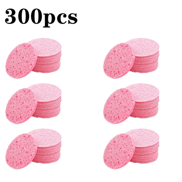 50-1000PCS Compress Face Wash Puff Natural Wood Pulp Sponge Face Wash Puff Foaming Face Puff Cosmetic Puff Face Cleansing Sponge