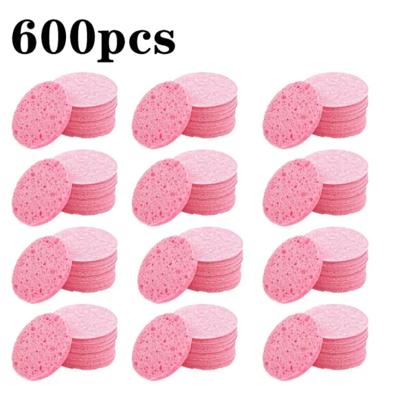 50-1000PCS Compress Face Wash Puff Natural Wood Pulp Sponge Face Wash Puff Foaming Face Puff Cosmetic Puff Face Cleansing Sponge