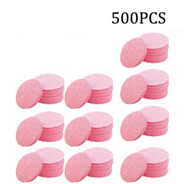 Compress Face Wash Puff Natural Wood Pulp Sponge Face Wash Puff Foaming Face Puff Cosmetic Puff Face Cleansing Sponge