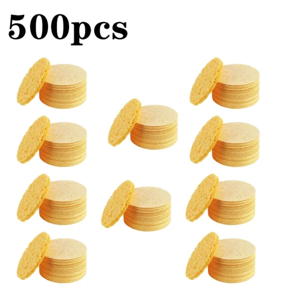 50-1000PCS Compress Face Wash Puff Natural Wood Pulp Sponge Face Wash Puff Foaming Face Puff Cosmetic Puff Face Cleansing Sponge