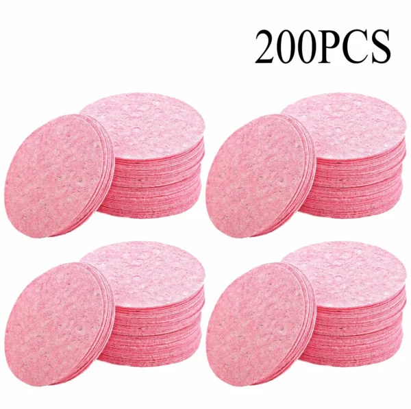 Compress Face Wash Puff Natural Wood Pulp Sponge Face Wash Puff Foaming Face Puff Cosmetic Puff Face Cleansing Sponge