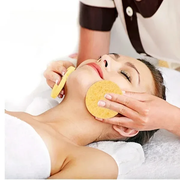 50-1000PCS Compress Face Wash Puff Natural Wood Pulp Sponge Face Wash Puff Foaming Face Puff Cosmetic Puff Face Cleansing Sponge