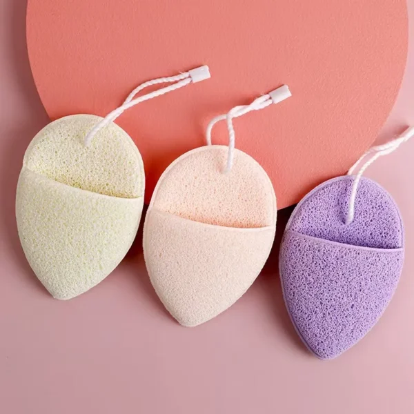 4/8/16pcs Face powder puff Natural Wood Pulp Sponge Face Wash Puff Foaming Face Puff Cosmetic Puff Face Cleansing Sponge