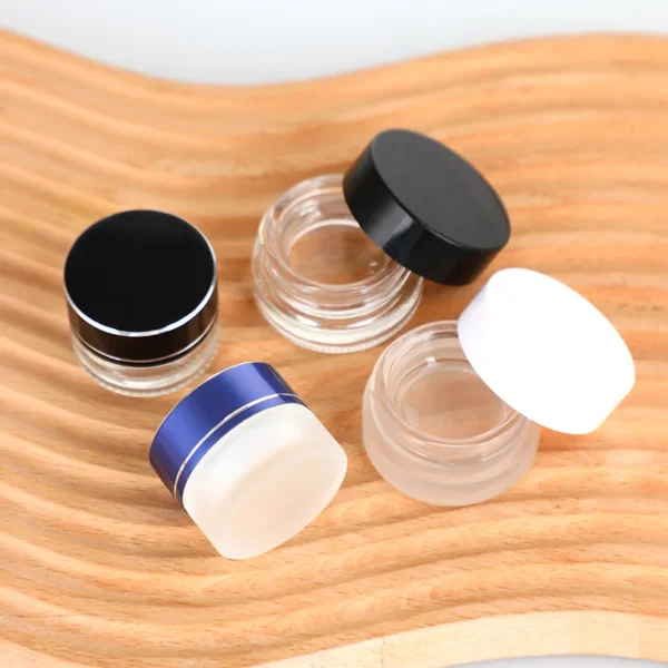 100pcs 5g Glass Cosmetic Jar Face Cream Bottles Portable Travel Face Cream Cosmetic Container Accessories