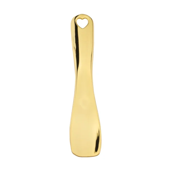 Metal Zinc Reusable Face Gold Silver Body Makeup Mask Cream Spoon Cosmetic Spoons Cosmetic Spatula Curved Scoop
